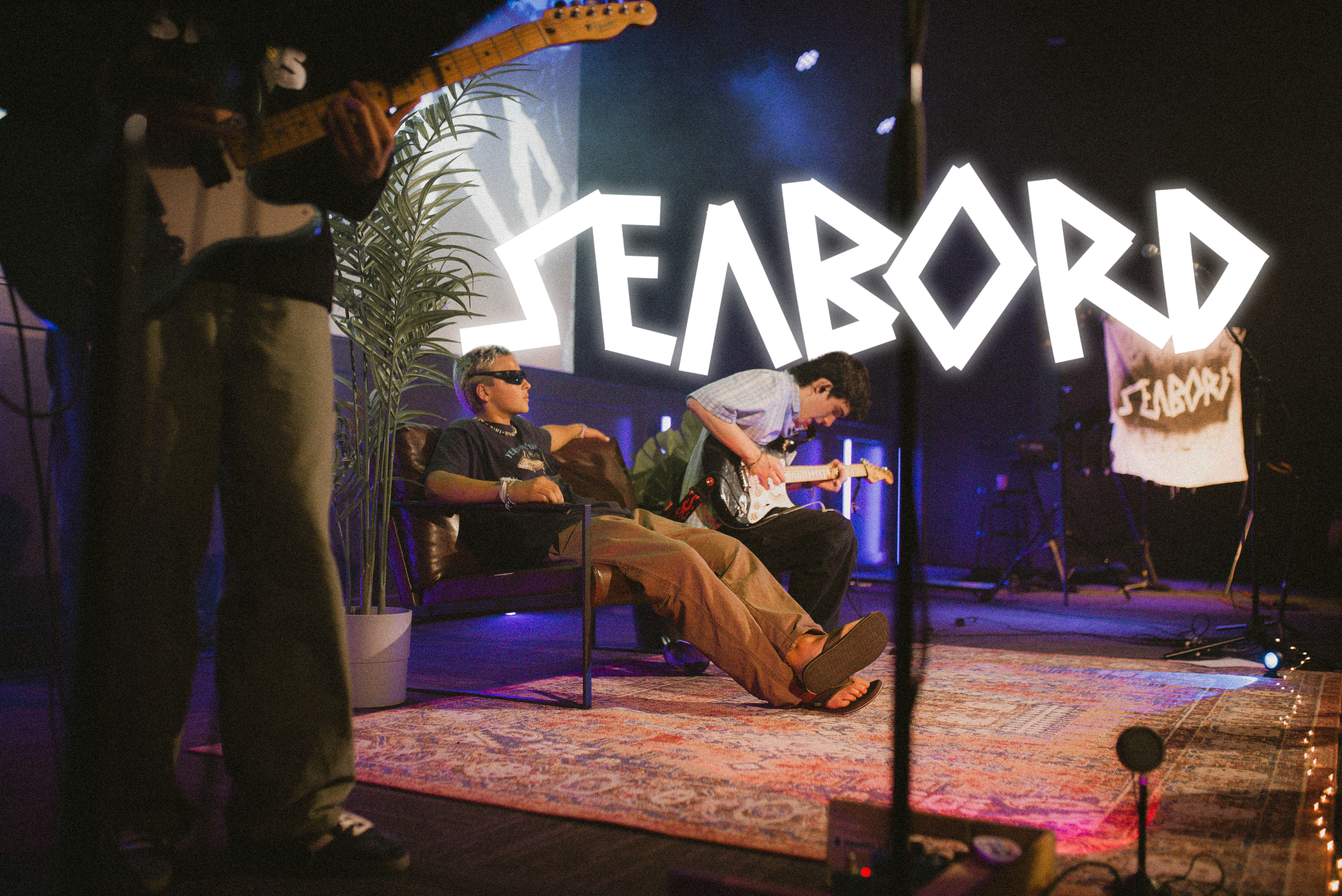 SEABORD performing under the band logo